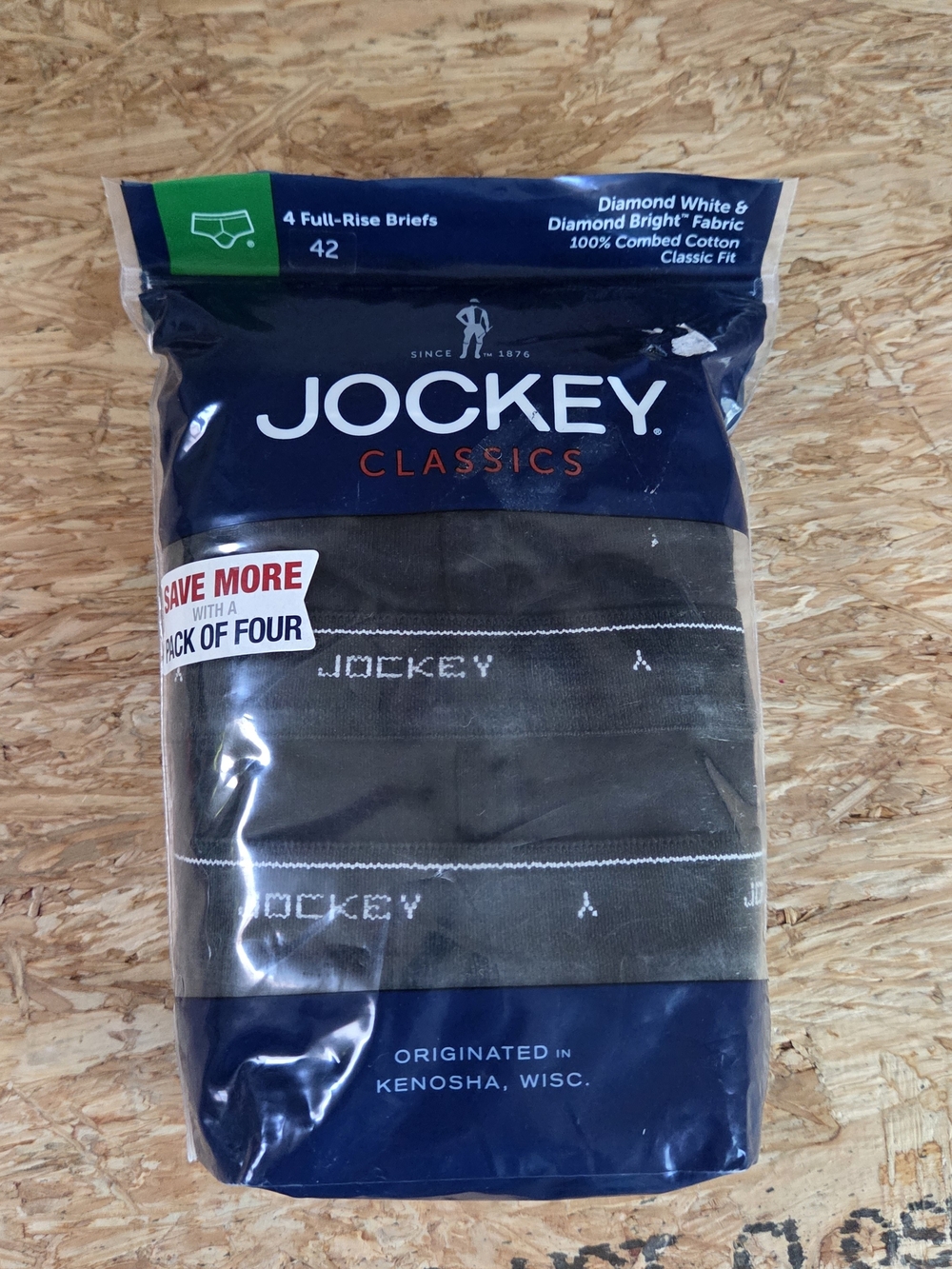 Jockey Classics Men’s Full-Rise Briefs - Black and White Waistband Detail